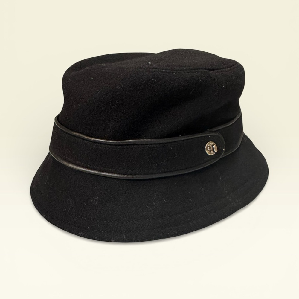 Coach Black Wool Bucket Hat